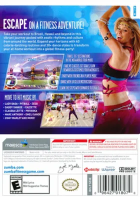 Zumba Fitness World Party box cover back